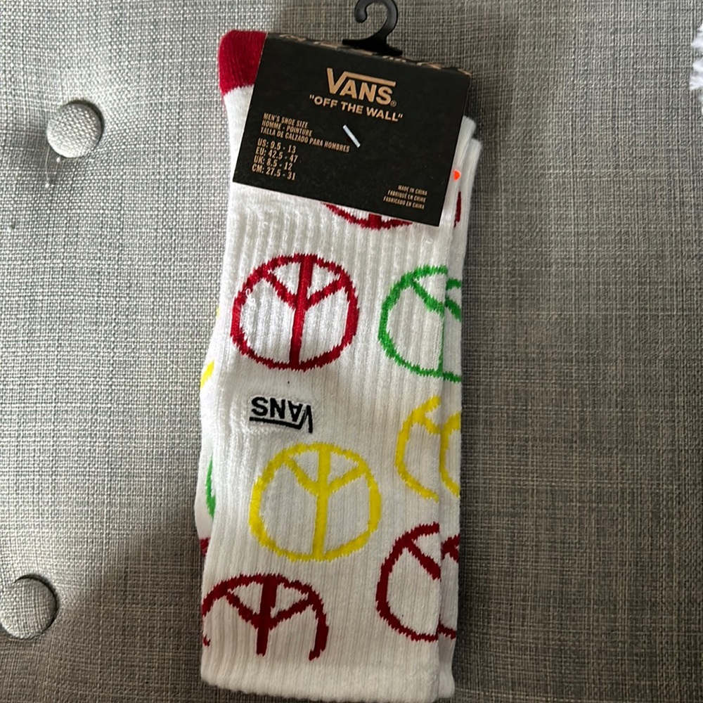 peace sign vans socks